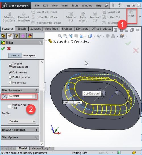 آموزش طراحی سه بعدی ساده در سالیدورک